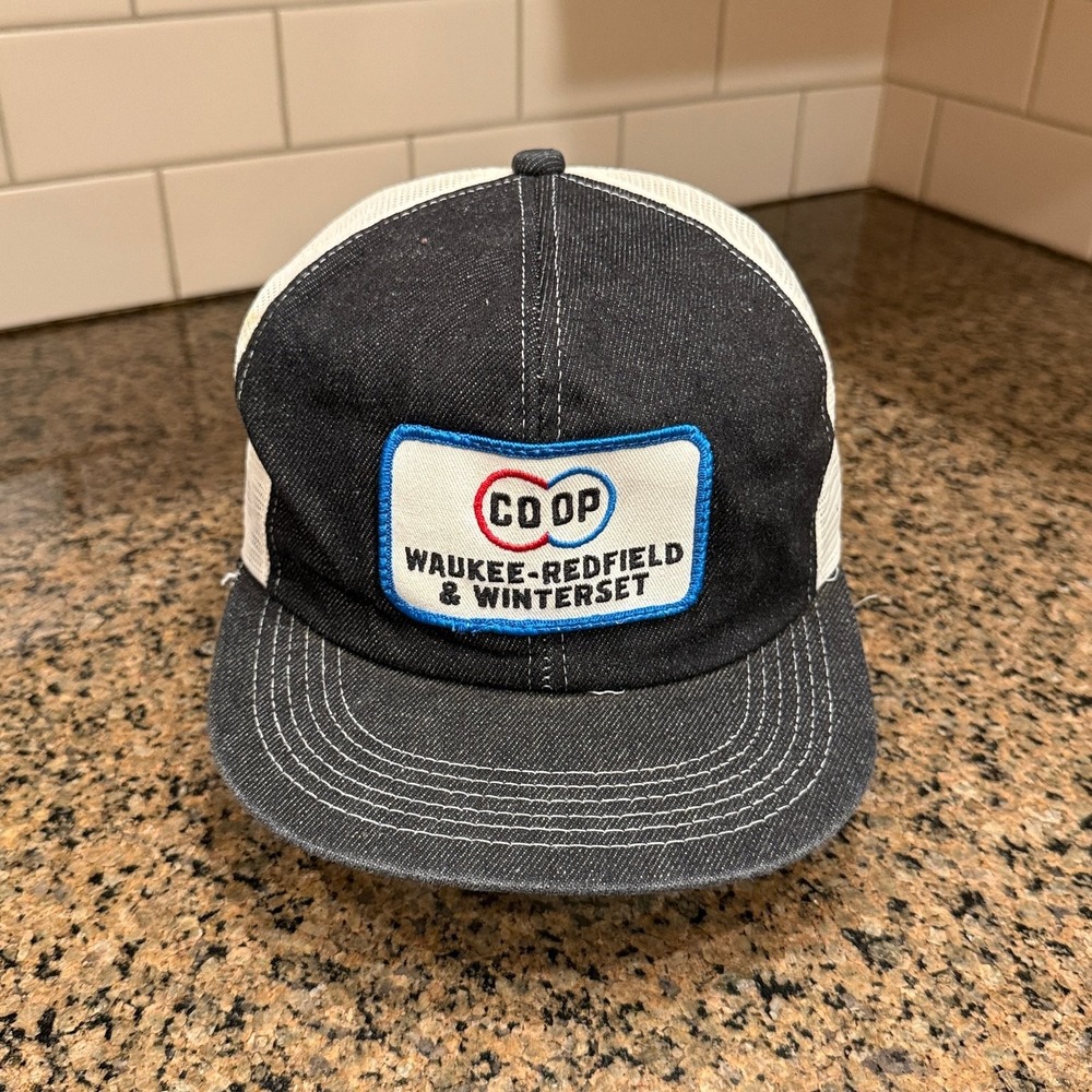 CO OP Waukee Redfield Winterset Trucker Hat Men's Adjustable Denim Mesh Cap